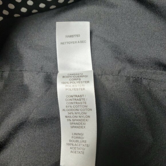 Laundry by Shelli Segal Black & White Polka Dot Colorblock Sheath Dress - Picture 11 of 12